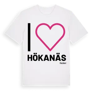 Jag älskar Hökanäs t-shirt stort tryck – ekologisk bomull t-shirt från Pinshirt