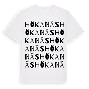 Hökanäs ordlek t-shirt – ekologisk bomull t-shirt från Pinshirt