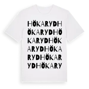 Hökaryd ordlek t-shirt – ekologisk bomull t-shirt från Pinshirt