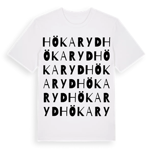 Hökaryd ordlek t-shirt – ekologisk bomull t-shirt från Pinshirt