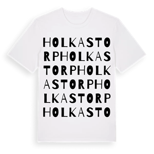 Holkastorp ordlek t-shirt – ekologisk bomull t-shirt från Pinshirt