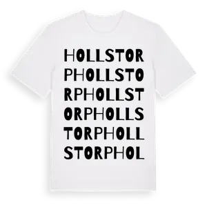 Hollstorp ordlek t-shirt – ekologisk bomull t-shirt från Pinshirt