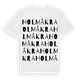 White t-shirt med Holmåkra ordlek t-shirt