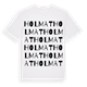 White t-shirt med Holmat ordlek t-shirt