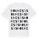 White t-shirt med Holmesås ordlek t-shirt