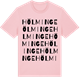 Pink Cotton t-shirt med Hölminge ordlek t-shirt