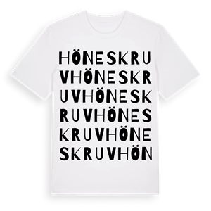 Höneskruv ordlek t-shirt – ekologisk bomull t-shirt från Pinshirt