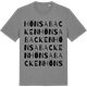 Mid Heather Gray t-shirt med Hönsabacken ordlek t-shirt