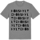 Mid Heather Gray t-shirt med Hönshylte ordlek t-shirt
