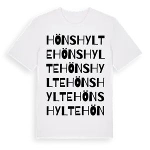 Hönshylte ordlek t-shirt – ekologisk bomull t-shirt från Pinshirt