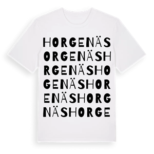 Horgenäs ordlek t-shirt – ekologisk bomull t-shirt från Pinshirt