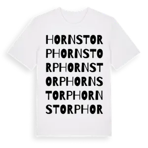 Hornstorp ordlek t-shirt – ekologisk bomull t-shirt från Pinshirt