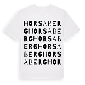 Horsaberg ordlek t-shirt – ekologisk bomull t-shirt från Pinshirt