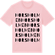 Pink Cotton t-shirt med Horsholmen ordlek t-shirt