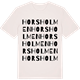 Vintage White t-shirt med Horsholmen ordlek t-shirt