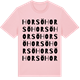 Pink Cotton t-shirt med Horsö ordlek t-shirt