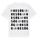 White t-shirt med Horsöga ordlek t-shirt