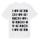 White t-shirt med Hovagården ordlek t-shirt