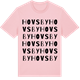 Pink Cotton t-shirt med Hovsby ordlek t-shirt