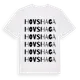 White t-shirt med Hovshaga ordlek t-shirt