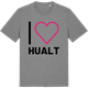 Mid Heather Gray t-shirt med Jag älskar Hualt t-shirt stort tryck