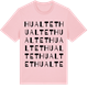 Pink Cotton t-shirt med Hualtet ordlek t-shirt