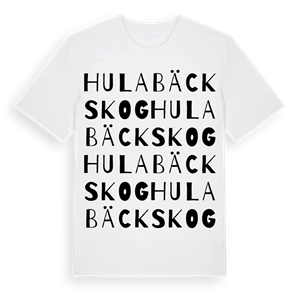 Hulabäckskog ordlek t-shirt – ekologisk bomull t-shirt från Pinshirt