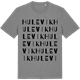 Mid Heather Gray t-shirt med Hulevik ordlek t-shirt