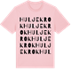 Pink Cotton t-shirt med Huljekrok ordlek t-shirt