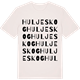 Vintage White t-shirt med Huljeskog ordlek t-shirt