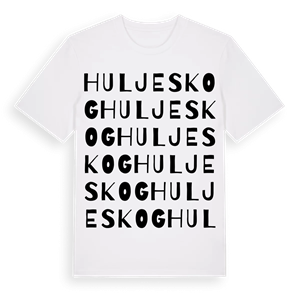 Huljeskog ordlek t-shirt – ekologisk bomull t-shirt från Pinshirt