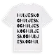 White t-shirt med Huljeskog ordlek t-shirt