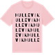 Pink Cotton t-shirt med Hullevik ordlek t-shirt
