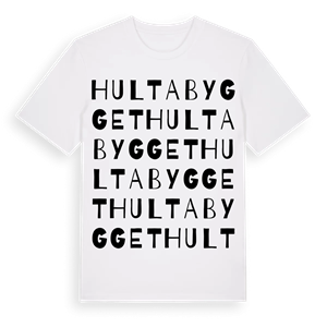 Hultabygget ordlek t-shirt – ekologisk bomull t-shirt från Pinshirt