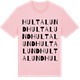 Pink Cotton t-shirt med Hultalund ordlek t-shirt