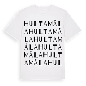 Hultamåla ordlek t-shirt – ekologisk bomull t-shirt från Pinshirt