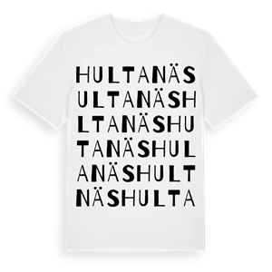 Hultanäs ordlek t-shirt – ekologisk bomull t-shirt från Pinshirt