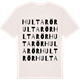 Vintage White t-shirt med Hultarör ordlek t-shirt