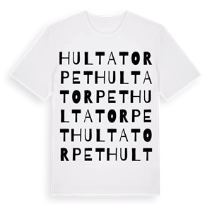 Hultatorpet ordlek t-shirt – ekologisk bomull t-shirt från Pinshirt