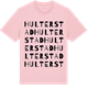 Pink Cotton t-shirt med Hulterstad ordlek t-shirt
