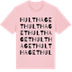 Pink Cotton t-shirt med Hulthaget ordlek t-shirt