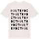 Vintage White t-shirt med Hultrydet ordlek t-shirt