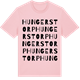 Pink Cotton t-shirt med Hungerstorp ordlek t-shirt