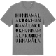 Mid Heather Gray t-shirt med Hunnamåla krok ordlek t-shirt
