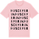Pink Cotton t-shirt med Huseby Bruk ordlek t-shirt