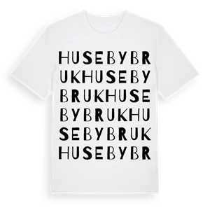 Huseby Bruk ordlek t-shirt – ekologisk bomull t-shirt från Pinshirt