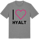 Mid Heather Gray t-shirt med Jag älskar Hyalt t-shirt stort tryck