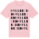 Pink Cotton t-shirt med Hyllgrind ordlek t-shirt
