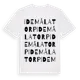 White t-shirt med Idemålatorp ordlek t-shirt