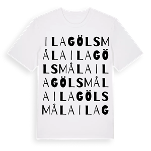 Ilagölsmåla ordlek t-shirt – ekologisk bomull t-shirt från Pinshirt